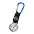 thumbnail image 2 of EeaseMX Reloj de montañismo con brújula de bolsillo Reloj de enfermera Diseño de mosquetón Relojes de moda simples (azul), 2 of 7