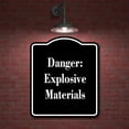 thumbnail image 2 of Danger Explosive Materials BLACK Aluminum Composite Sign 20''x24'', 2 of 8