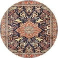 thumbnail image 1 of Ahgly Company Machine Washable Indoor Round Traditional Sepia Brown Area Rugs, 3' Round, 1 of 7