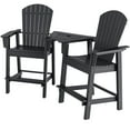 thumbnail image 4 of Gymax 2PCS HDPE Tall Adirondack Chair Barstools Connecting Tray Yard Footstool Black, 4 of 5