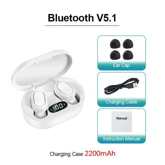 2022 New Tws Earphones Wireless Bluetooth 5.2 Sport Noise Reduction Headphones Touch Control Hifi Stereo Headset 3500mah - Earphones & Headphones -