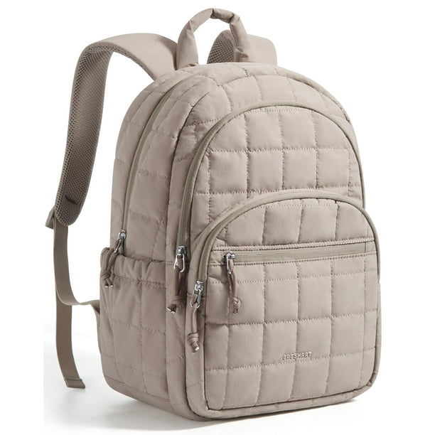 Mochila Quilted Resistente al Agua para Laptop 15.6" BAGSMART Camel