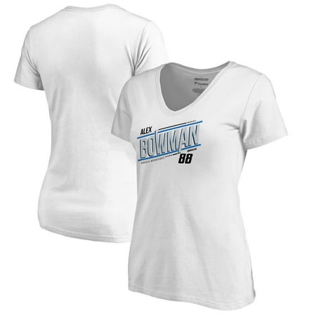 - Alex Bowman Fanatics Branded Women's Lightning V-Neck T-Shirt - White