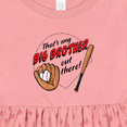 thumbnail image 4 of Inktastic That's My Big Brother out There Baseball Girls Baby Dress, 4 of 5