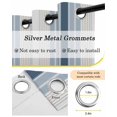 thumbnail image 6 of Grey Blue Vertical Stripes Blackout Curtains, Light Blocking Print Window Curtains, Modern Minimalist Abstract Thermal Insulated Window Drapes for Living Room Kitchen Cafe 2 Panels, 55"W x 39"L, 6 of 9