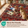 thumbnail image 4 of Design&I 2'x3' Washable Doormat Maroon Mid Contemporary Southwestern Repeating Banded Rows Century for Entryway, Indoor, Ultra-Thin & Non-Slip Skid-Resistant, 4 of 7