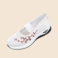thumbnail image 6 of BRGZLK Orthopedic Shoes for Women Summer Trendy Embroidered Flower Arch Support Walking Sneakers Breathable Comfortable Mesh Slip On Shoes White 5.5, 6 of 6