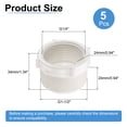 thumbnail image 2 of 10Pcs Reductor de Manguito G1-1/2" Rosca Macho a G1-1/4" Rosca Hembra, Blanco, 2 of 7