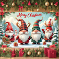 thumbnail image 4 of Colorful Design Christmas Banner Decorative Gnome Holiday Backdrop Lightweight Polyester Celebration Decor for Winter Party Indoor Decoration Holiday Celebration, 4 of 8