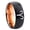 Black And Rose Gold, variant on Aries Zodiac Concave Black Tungsten Men Ring 10MM