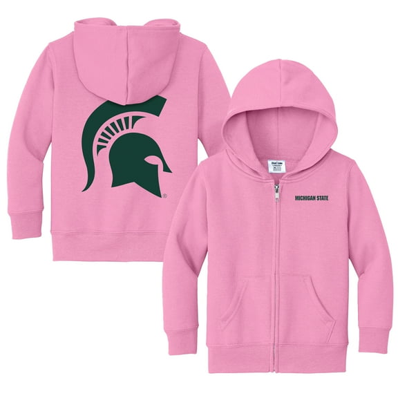Toddler Chad & Jake Pink Michigan State Spartans Logo Full-Zip Hoodie Jacket