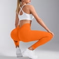 thumbnail image 6 of Celsior Compression Leggings 3D Tummy Control Compression Pants Full Length Buttery Soft Yoga Pants Workout Yoga Pants No Front Seam Leggings Tummy Shaping Pants Slim Move Cellulite Leggings Orange M, 6 of 7
