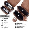 thumbnail image 6 of Spencer Small Crossbody Bags for Women, PU Leather Cell Phone Crossbody Wallet Purses with RFID Card Slots, Double Compartment, Brown, 6 of 10