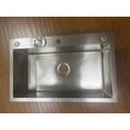 thumbnail image 3 of Rtbhaful Undermount Kitchen Sink, Stainless Steel Single Bowl Handmade Sink with Brushed Finish, Includes Drain Kit (No Additional Accessories), 3 of 4