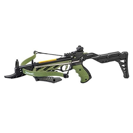 80lbs Green Black 225+ FPS Self Cocking Pistol Crossbow + 3pc Arrows Hunting Grip Bow New