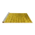 thumbnail image 2 of Ahgly Company Machine Washable Indoor Square Abstract Yellow Contemporary Area Rugs, 5' Square, 2 of 4