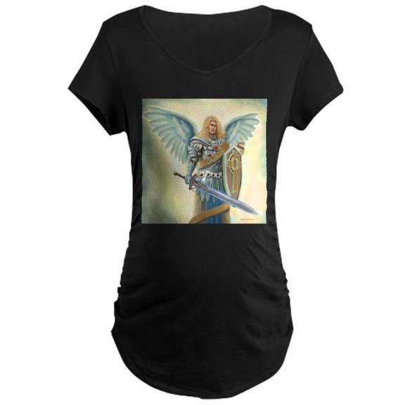 CafePress - Saint Archangel Michael Maternity T Shirt - Maternity Dark T-Shirt