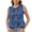 Blue, variant on Women's Denim Tank Tops Casual Bow Tie Front Summer Sleeveless Shirts Solid Color Trendy Casual Basic Vest (XL, Blue)