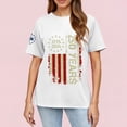 thumbnail image 3 of Women's 250 Anniversary Usa Shirt Usa Flag Graphic Print Short Sleeve Patriotic 4th Of July Shirts for Women, 3 of 3