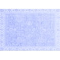 thumbnail image 1 of Ahgly Company Machine Washable Indoor Rectangle Oriental Blue Traditional Area Rugs, 7' x 9', 1 of 4