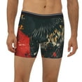 thumbnail image 2 of Cauagu Ink Style Bald Eagle Print Men's Boxer Briefs, Funny & Cute Underwear Elastic Waistband Briefs Ideal Gift for Men,1-Pack, 2 of 7