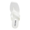 thumbnail image 3 of STEVE MADDEN Womens White 1" Platform Padded Refined Square Toe Wedge Slip On Thong Sandals Shoes 10 M, 3 of 4
