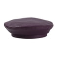 thumbnail image 3 of Chapeau d'Hiver Rose Rouge en Cuir Pu Bérets Français pour Femmes Bonnet Rétro Solide pour Dames, Matériau Premium, 3 of 7