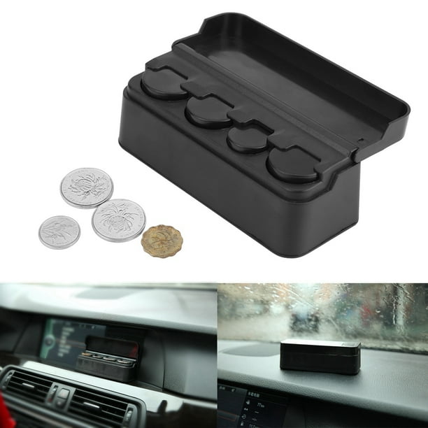 Caja de almacenamiento de monedas, organizador de cambio de plástico universal para interior de automóvil, estuche para monedas ultra sensible
