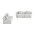 thumbnail image 6 of Newest Curved Symmetrical Modular Chenille Sectional Sofa with 4 Pillows and No Assembly, Beige, 6 of 7