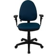 thumbnail image 6 of Multi Function Task Chair with Adjustable Lumbar Support, Arms, Burgundy or Navy Blue, 6 of 6