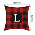 thumbnail image 3 of Christmas Buffalo Check Plaid Throw Pillow Covers Cushion Case for Farmhouse Home Decor , Holiday Throw Pillow Cover for Xmas Winter Sofa Couch Bedroom Red and Black, 18 x 18 Inches, 3 of 5