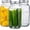 Clear, variant on WELLIFE FESTIVE 3-Pack 64 oz Wide Mouth Green Glass Mason Jars, Half Gallon Food Storage Containers with Airtight Lids for Canning, Pickling & Fermenting, Dishwasher Safe
