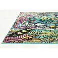 thumbnail image 5 of Unique Loom Metro Henna Floral Area Rug 5' x 8' Rectangle Black/Ivory, 5 of 5