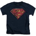 thumbnail image 2 of Trevco Sportswear SM973-KT-1 Superman Rusted Shield Toddler Short Sleeve T-Shirt, Navy - Large 4T, 2 of 2