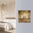 thumbnail image 5 of Haosy Light Switch Cover Plate 3 Gang Electrical Outlet Covers Golden Galaxy Decorate Wall Plate 4.56”x4.48”, 5 of 8