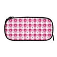 thumbnail image 3 of Vsdgher Plaid Heart Print Large Capacity Pencil Case Pouch with Zipper, Portable Aesthetic Big Capacity Pencil Cases Pen Office Travel Stationery Bag, 3 of 8