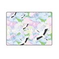 thumbnail image 3 of CADecor Cranes Flying over Garden Blossoms Sakura Throw Blanket Bed Sofa Blanket 58x80 inches, 3 of 3