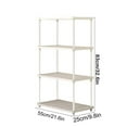 thumbnail image 3 of Ycandiee 4 Tier Storage Shelves, Storage Racks and Organization Racks, Bathroom Wall Organizer, Kids Room Toys Book Shelf, Kitchen Closet Garage Outdoor Stackable Plastic Shelving, 3 of 6