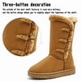 thumbnail image 3 of Qaltryn Mid Calf Toggle Snow Boots for Women Faux Fur Trim Lined Non Slip Warm Winter Casual Boots for Outdoor，Daily Wear, 3 of 9