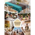 thumbnail image 5 of Aqua Grey Table Cloth, Vintage Stripe Farmhouse Wood Grain Ombre Waterproof Tablecloth for Rectangle Tables, Reusable Washable Fabric Table Cover for Restaurant Kitchen Dining Tables 54"x108", 5 of 6
