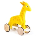 thumbnail image 6 of Hape: Pull Along - Giraffe - Yellow - Wooden Animal Toy, Rubber Rimmed Wheels, Encourages Walking, Push & String Pull, Kid Baby & Toddler, Ages 12 mo+, 6 of 6