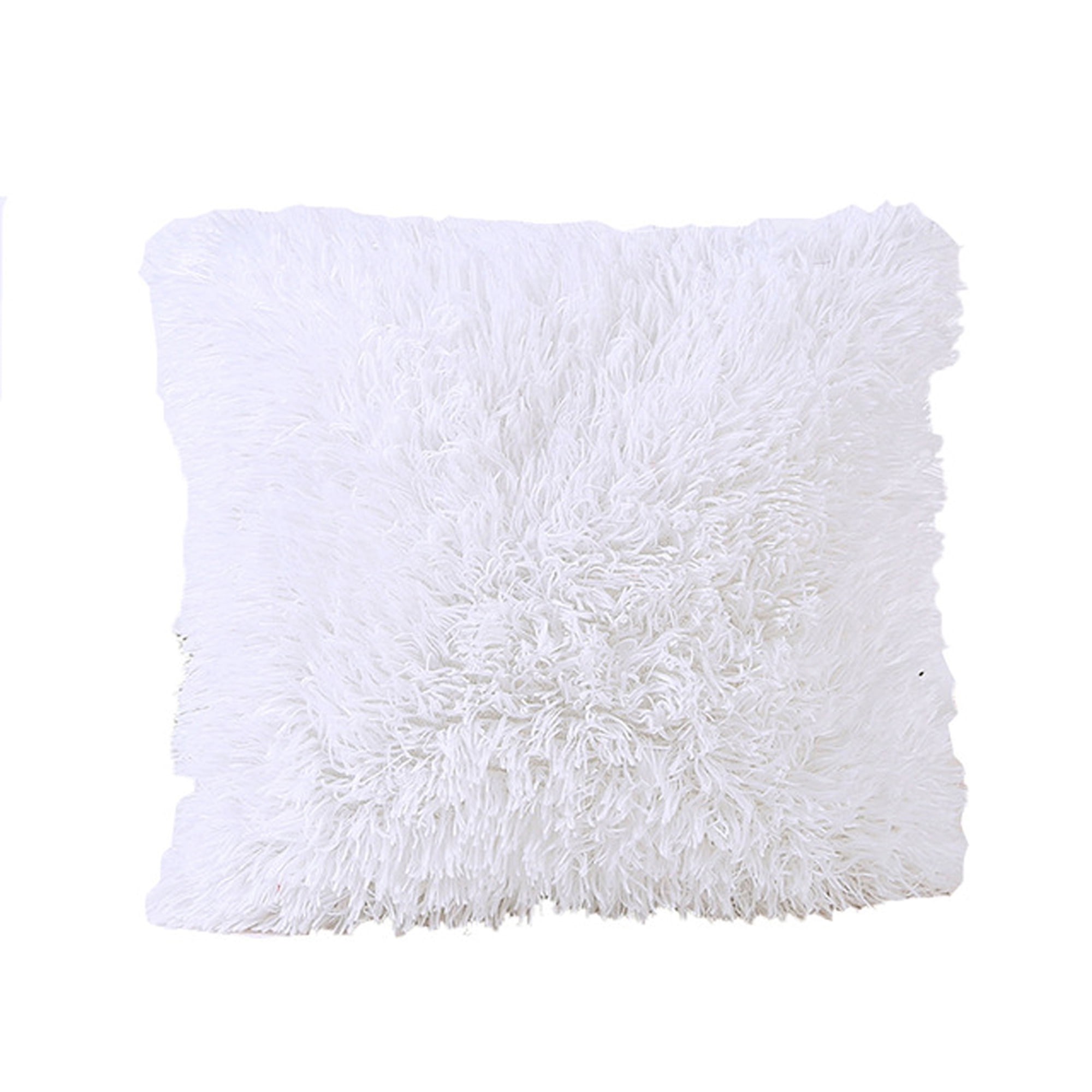 Sunisery Cute Plush Furry Throw Pillow Cover for Living Room Bedroom
