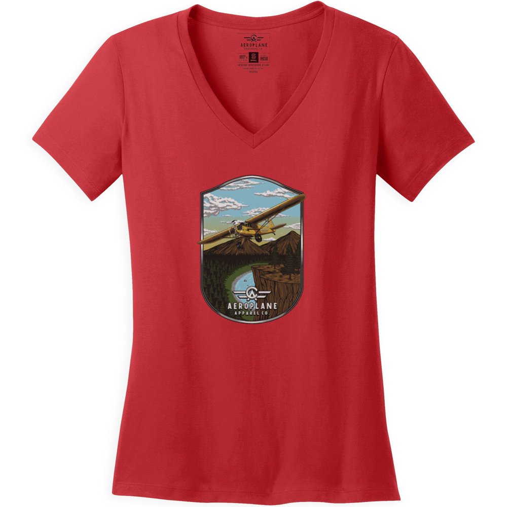 Aeroplane Apparel Company Piper Cub Aeroplane Apparel Co. Ladie's T