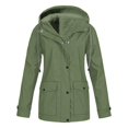 thumbnail image 2 of Inleife Women's Windproof Plush Insulation Long Sleeved Hooded Casual Coat, 2 of 6