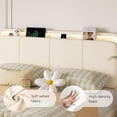 thumbnail image 5 of Virans Full Size Velvet Upholstered Bed Frame with Headboard & 2 Storage Drawers,Princess Platform Bed Frame with Charging Station & LED,No Box Spring Needed,Beige, 5 of 9