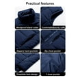 thumbnail image 5 of Chrisuno Men's Lightweight Windproof Puffy Vest Jacket Casual Stand Collar Sleeveless Padded Gilets Coats Waistcoat Navy 3XL, 5 of 5