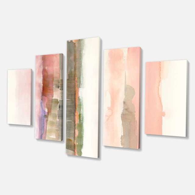 Designart - Influence of Line and Color - Traditional Floral Canvas Artwork