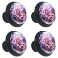 thumbnail image 2 of 4 Pcs Art Flowers Knobs for Kitchen Cabinet Cupboard Dresser Bookcase Drawer Pulls Handles Round Home Decor, 2 of 8