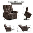 thumbnail image 4 of Rhevoy Power Lift Recliner with Massage and Heat for Elderly, Faux Leather Lift Chair for Living Room, 4 of 8
