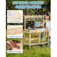 thumbnail image 3 of Robud Mud Kitchen for Kids Outdoor, Wooden Play Kitchen with Accessories, Playset for Backyard Pretend Cooking or Planting, Toy Gifts for Boys Girls Ages 3+, 3 of 9